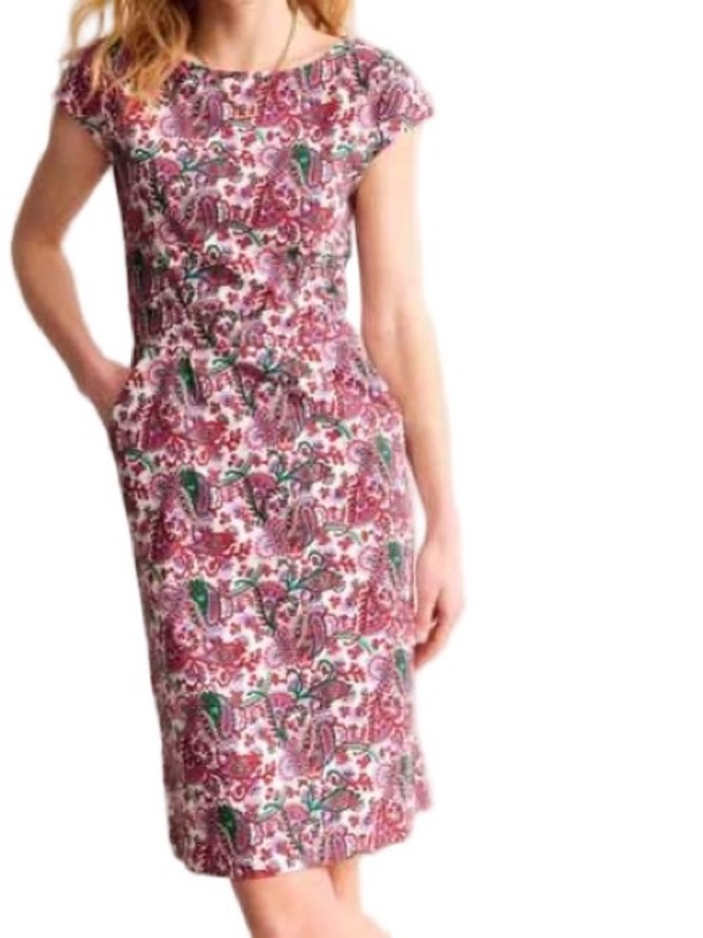 Boden Florrie Jersey Dress in Multi Fantastical Paisley